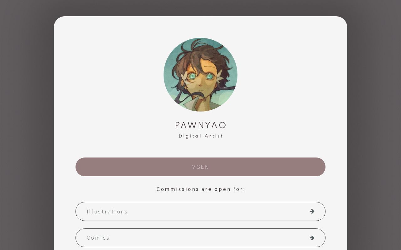 Carrd profile picture for @pawnyao